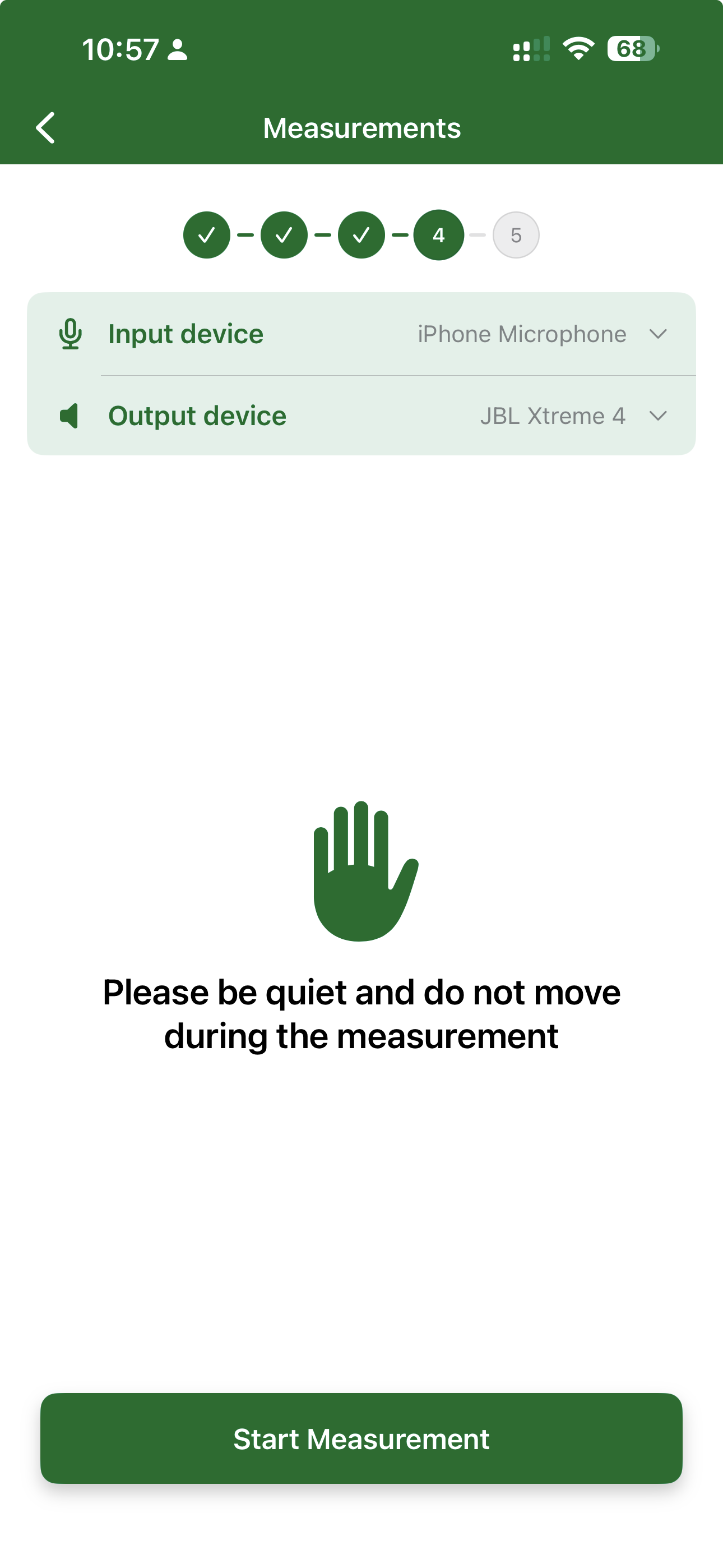 Measuring in progress