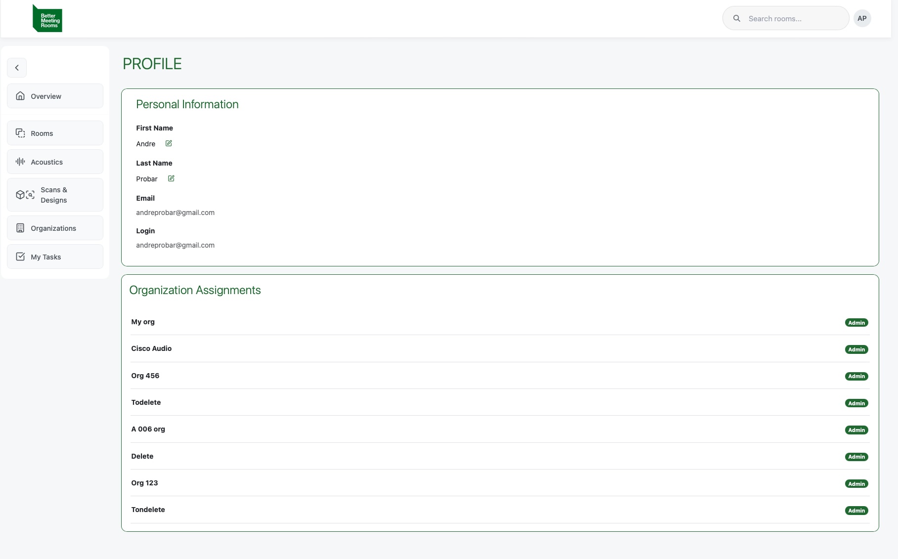 Profile – Assignments