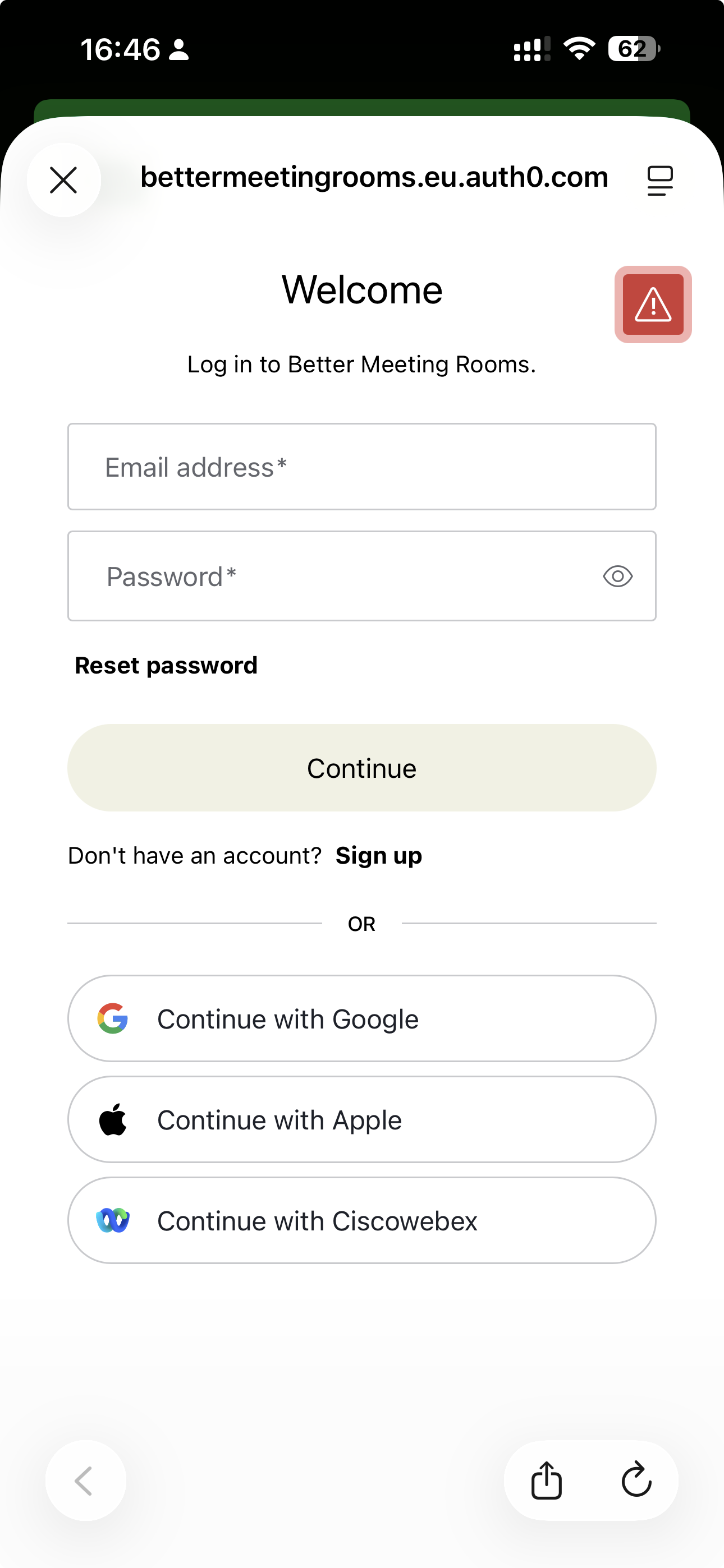 Auth0 Welcome Screen